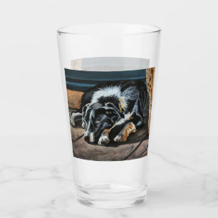 Coupe en verre Collie Bordure Sleepy