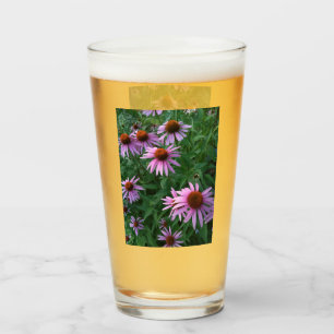Coupe en verre fleur cône magenta