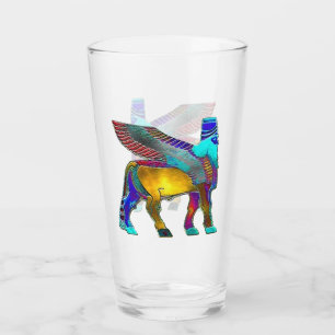 Coupe en verre Lamassu coloré