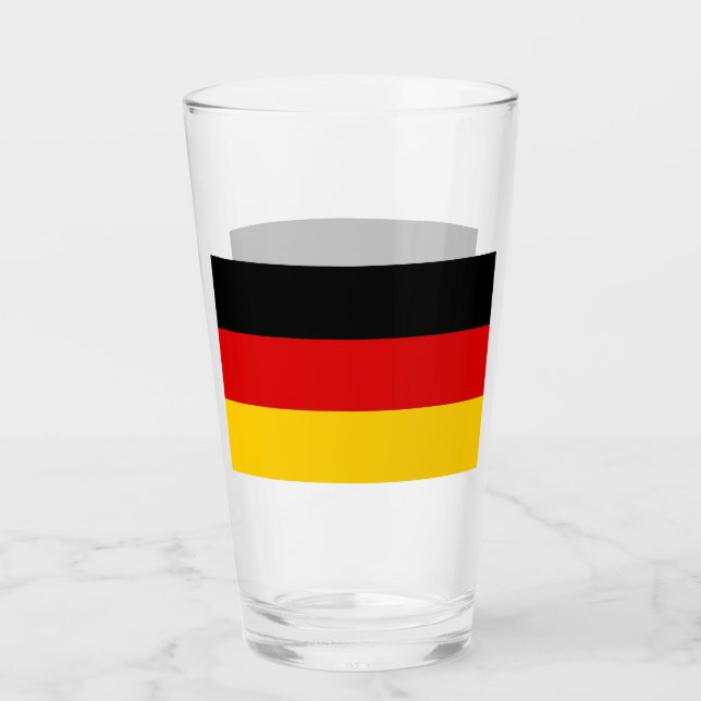 Coupe en verre patriotique avec drapeau d'Allemagn (Devant)