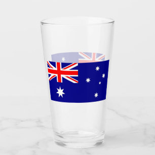 Coupe en verre patriotique avec drapeau d'Australi