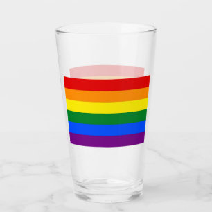Coupe en verre patriotique avec drapeau de la comm