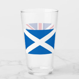 Coupe en verre patriotique avec drapeau d'Ecosse