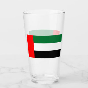 Coupe en verre patriotique avec drapeau des EAU