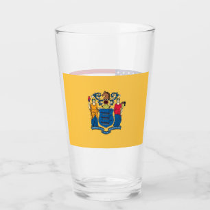 Coupe en verre patriotique avec drapeau du New Jer