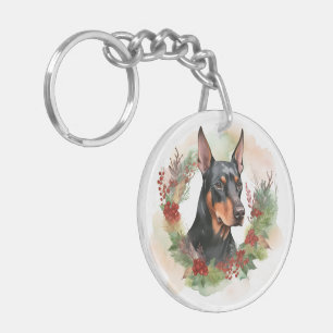 Coupe festive Doberman Christmas Wreath