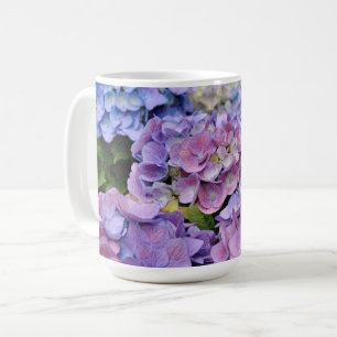 Coupe Florale de Mug bleu violet Hydrangea