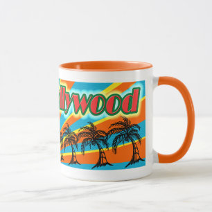 Coupe Hollywood 5 Palm Trees Mug Cup