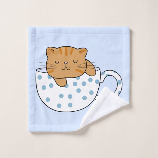 Coupe Kawaii de fée de chat (Gant de toilette)