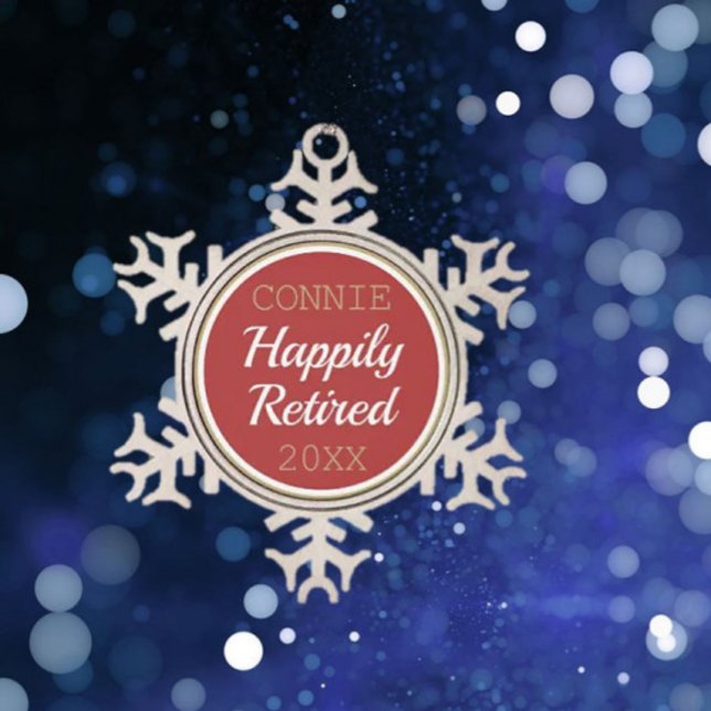 Coupe personnalisée Retraite ornement de Noël (Créateur téléchargé)