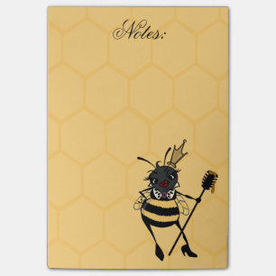 COUPE QUEEN BEE HONEYCOMB MOTIF POST-IT NOTEPAD