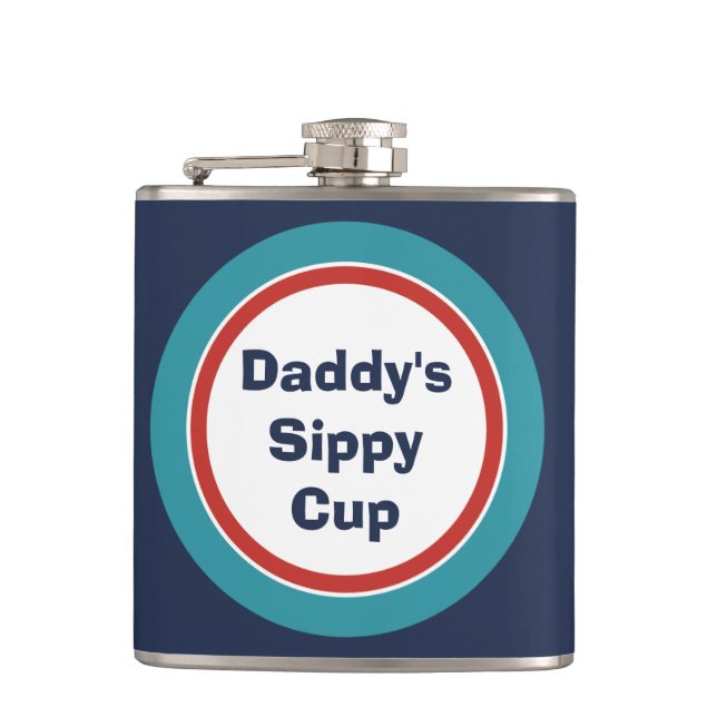 Coupe Sippy de papa - Flacon de hanche Couleurs ré (Devant)