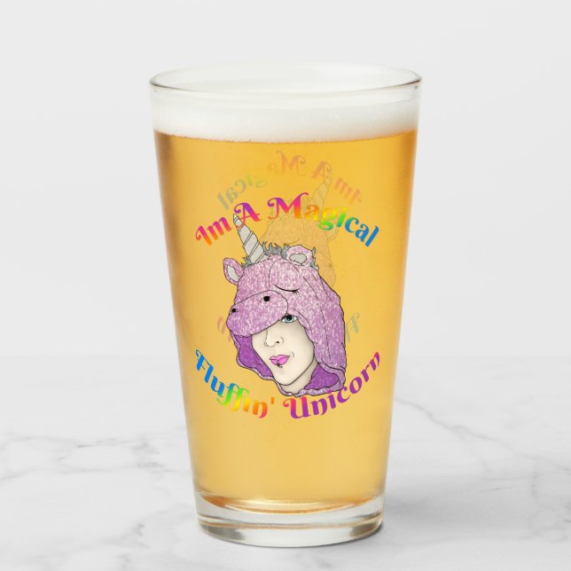 Coupe Unicorne de verre magique Fluffin (Devant (rempli))