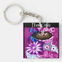 Coupe Whimsical de café Peinture Abstraite Purple