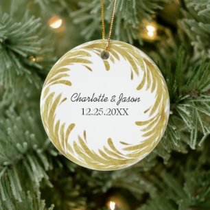 Coupels erste Weihnachten individuell angepasst Keramikornament