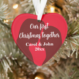 Coupels erste Weihnachtsfeier zusammen romantische Ornament
