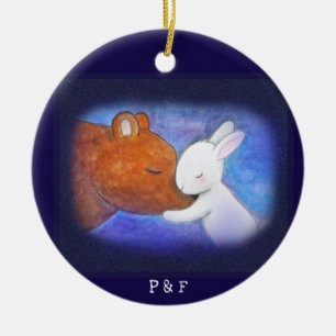 Coupels erster Weihnachtsbär und sonniger Individu Keramik Ornament