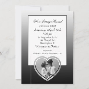 Coupels Minimalistisches Foto Elegant Wedding Invi Einladung