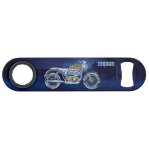 Couperet de scintillement d'or bleu vintage de