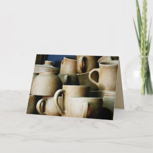 Coupes et Mugs en céramique rustique Carte de voeu