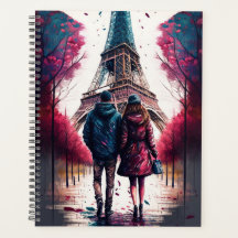 Couple à Paris à la Tour Eiffel en automne