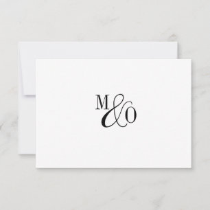 Couple Ampersand Monogram Mitteilungskarte