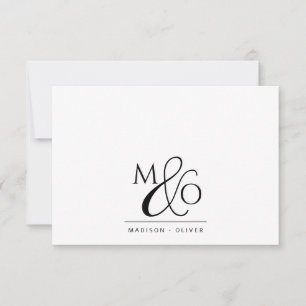 Couple Ampersand Monogram Mitteilungskarte