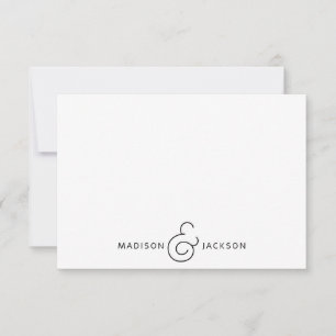 Couple Ampersand Monogram Mitteilungskarte