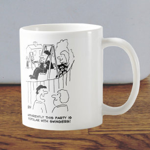 Couple Ankunft in einem Swingers-Party Kaffeetasse