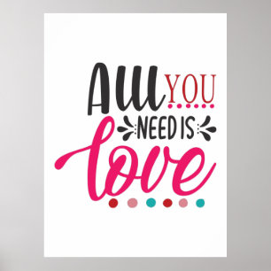 Couple Art alles, was Sie brauchen, ist Liebe Poster