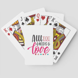 Couple Art alles, was Sie brauchen, ist Liebe Spielkarten