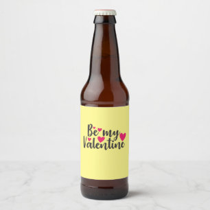Couple Art be My Valentine Bierflaschenetikett