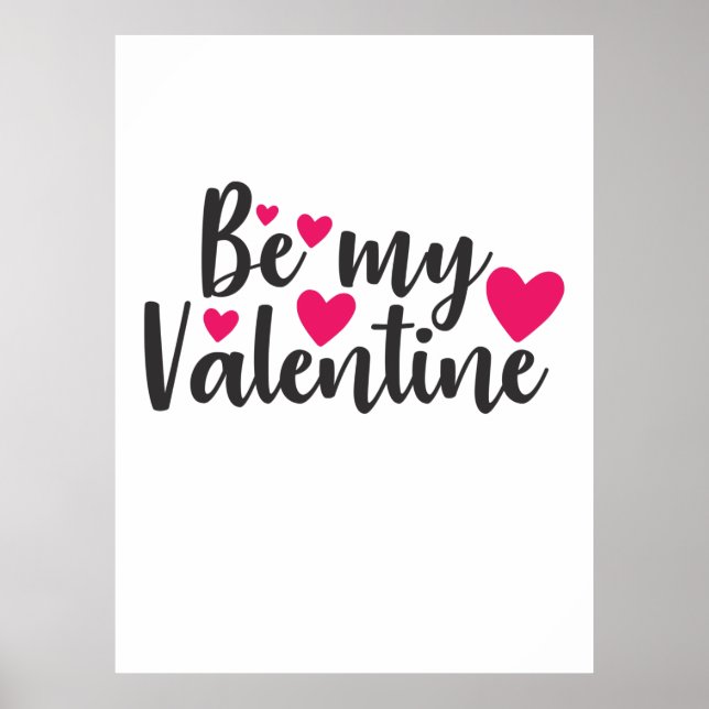 Couple Art be My Valentine Poster (Vorne)