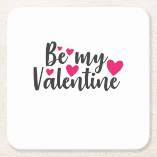 Couple Art be My Valentine Rechteckiger Pappuntersetzer