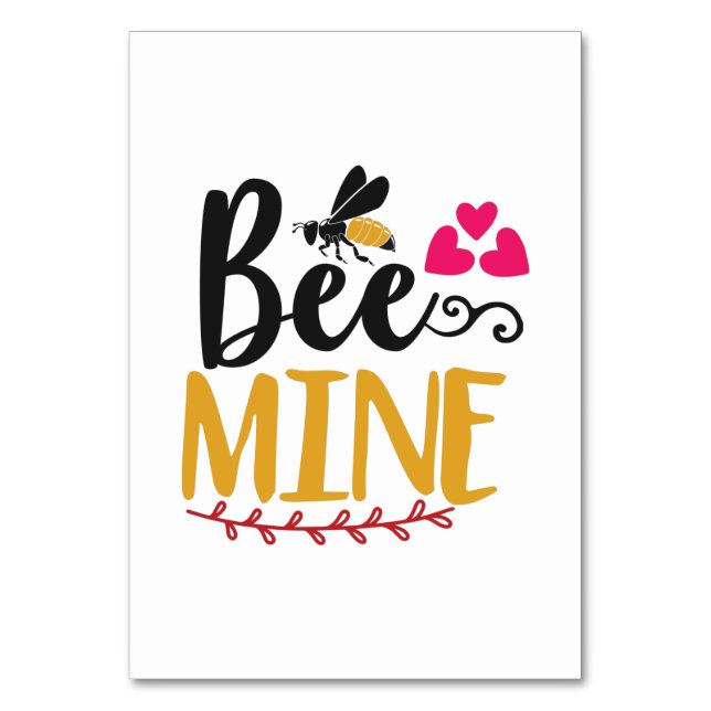 Couple Art Bee Mine Tischnummer (Vorderseite)