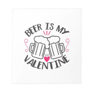 Couple Art Beer ist mein Valentine Notizblock