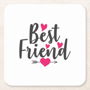 Couple Art Heart Best Friend Rechteckiger Pappuntersetzer