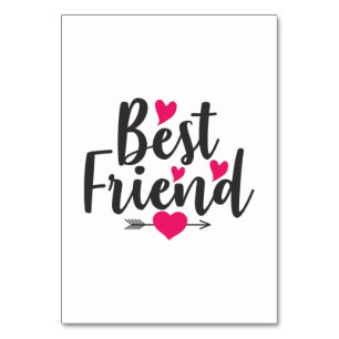 Couple Art Heart Best Friend Tischnummer