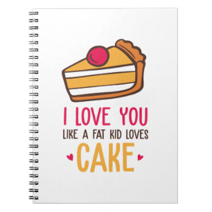 Couple Art I Liebe Sie mögen Lieben Kuchen Notizblock