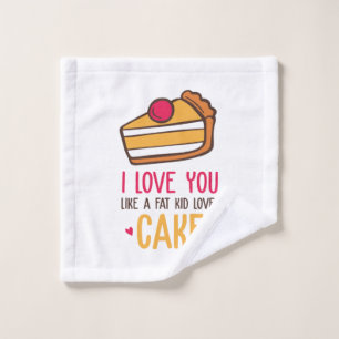 Couple Art I Liebe Sie mögen Lieben Kuchen Waschlappen