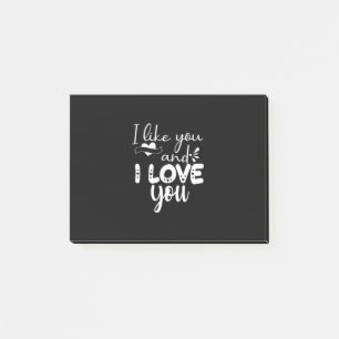 Couple Art I like You und I Liebe You Post-it Klebezettel
