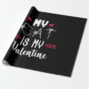 Couple Art meine Katze ist mein Valentine Geschenkpapier