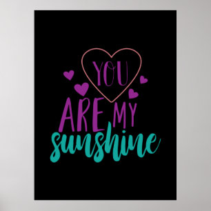 Couple Art Sie sind mein Sonnenschein Poster