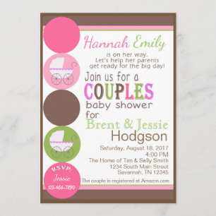 Couple Baby Dusche Einladung