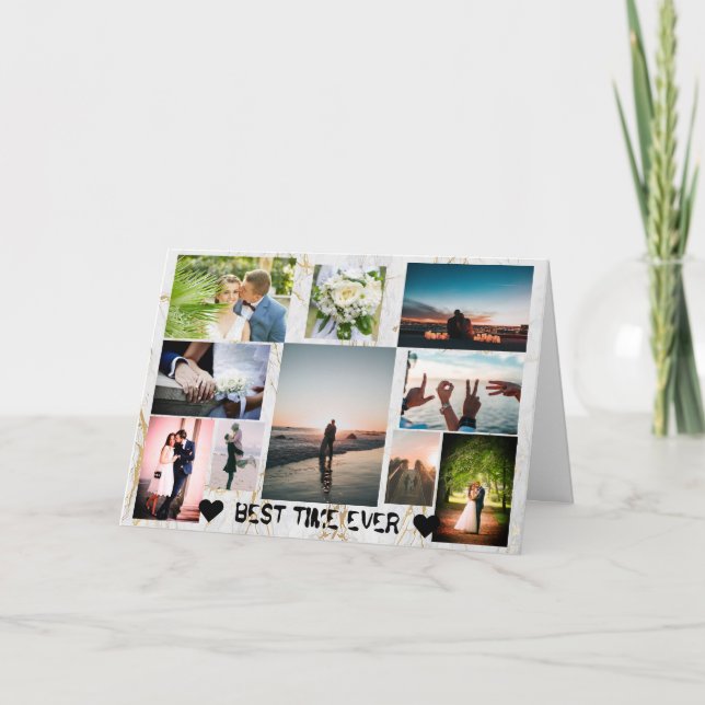 Couple BEST TIME JE Personalisiert Valentinstag Karte (Vorderseite)