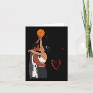 Couple Black Basketball I Liebe Sie Double oder No Karte