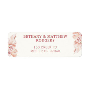 Couple Boho Wedding Einladung Envelope Rücksendead