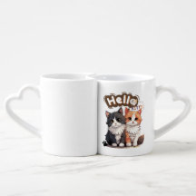 Couple chat mignon "Hello Kitty" Love Mug