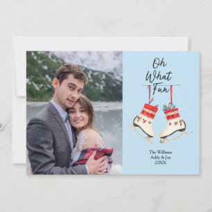 Couple Christmas Is Skate Custom Foto Holiday Feiertagskarte
