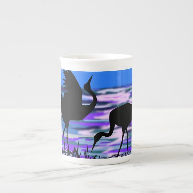 Couple Crane Bird Tasse (Vorderseite)